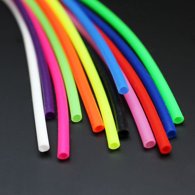 Tigofly 12 pcs 12 Colors UV Silicone Tube 3mmX4mm Small Soft Flexible Hollow Tube 10"" Fly Tubing Fly Tying Tubes Material Fly Fishing - Image 5